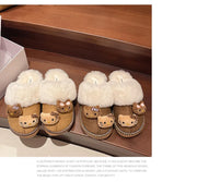 SkinSparkle ® Y2K Kawaii Miniso Hello Kitty Plüsch-Slipper ✨